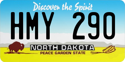 ND license plate HMY290