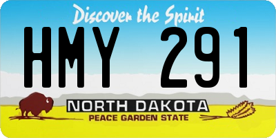 ND license plate HMY291