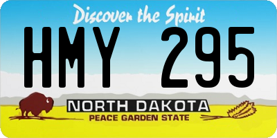 ND license plate HMY295