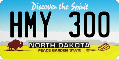 ND license plate HMY300