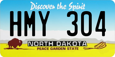 ND license plate HMY304