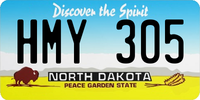 ND license plate HMY305