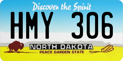 ND license plate HMY306