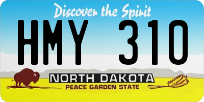 ND license plate HMY310