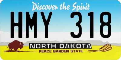 ND license plate HMY318