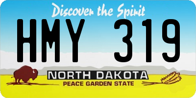 ND license plate HMY319