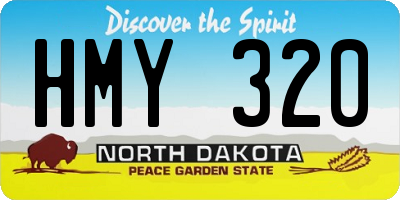 ND license plate HMY320