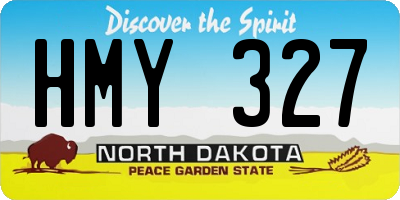 ND license plate HMY327