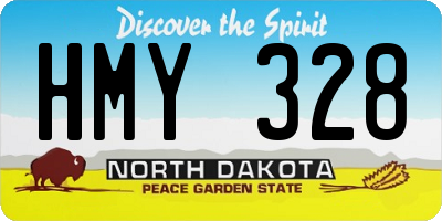 ND license plate HMY328