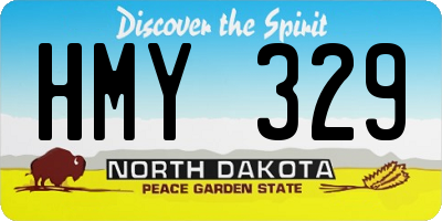 ND license plate HMY329