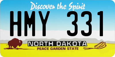 ND license plate HMY331