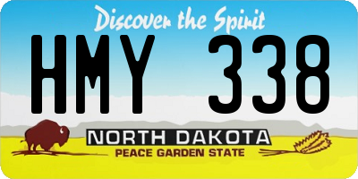 ND license plate HMY338