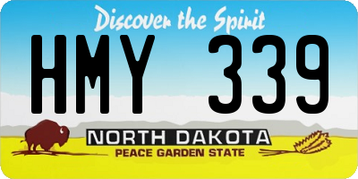 ND license plate HMY339