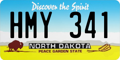 ND license plate HMY341