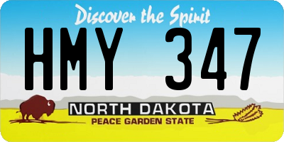 ND license plate HMY347