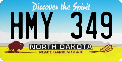 ND license plate HMY349