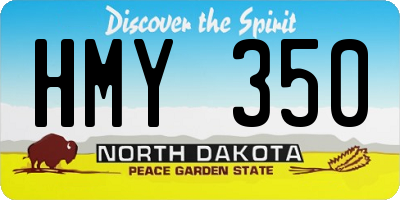 ND license plate HMY350
