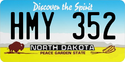 ND license plate HMY352