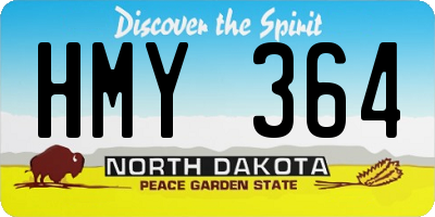 ND license plate HMY364
