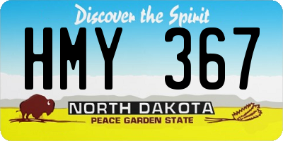 ND license plate HMY367