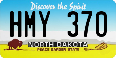 ND license plate HMY370