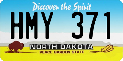 ND license plate HMY371