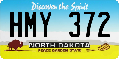 ND license plate HMY372