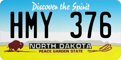 ND license plate HMY376