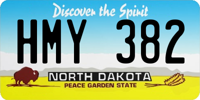 ND license plate HMY382