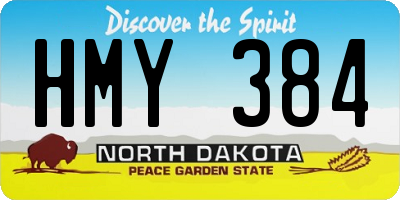 ND license plate HMY384