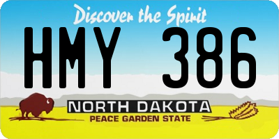 ND license plate HMY386
