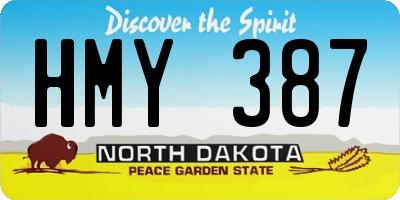 ND license plate HMY387