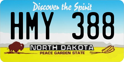 ND license plate HMY388