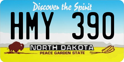ND license plate HMY390