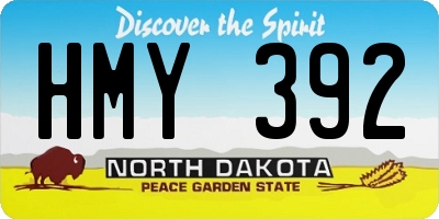 ND license plate HMY392