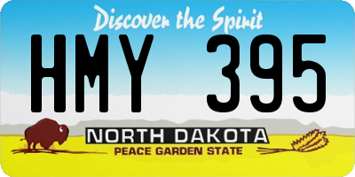 ND license plate HMY395