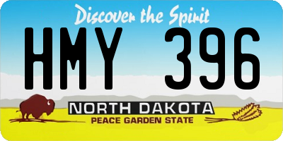 ND license plate HMY396