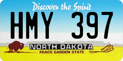 ND license plate HMY397