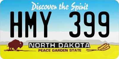 ND license plate HMY399
