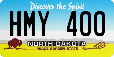 ND license plate HMY400