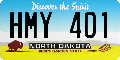ND license plate HMY401