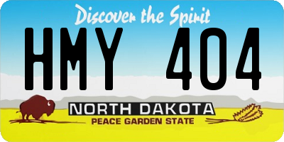 ND license plate HMY404