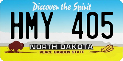 ND license plate HMY405