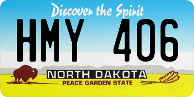 ND license plate HMY406