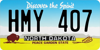 ND license plate HMY407