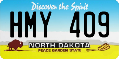 ND license plate HMY409