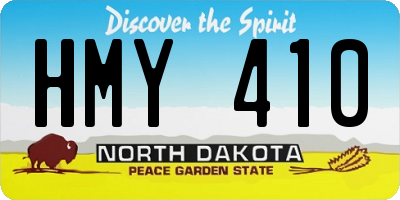 ND license plate HMY410