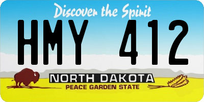 ND license plate HMY412