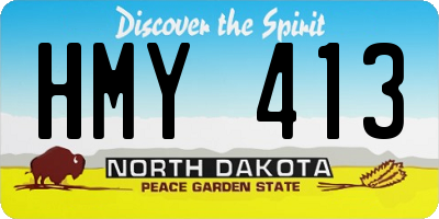 ND license plate HMY413