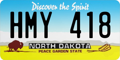 ND license plate HMY418